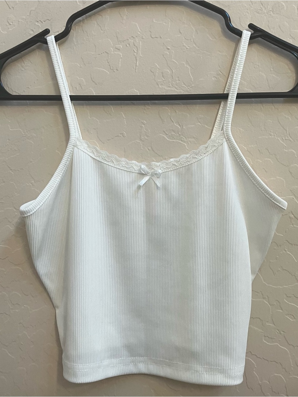 Women’s White Cropped Cami XS